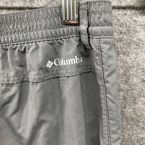 Columbia Convertible Hiking Pants Kids L 14/16 Green Nylon Straight Outdoors - Picture 6 of 11